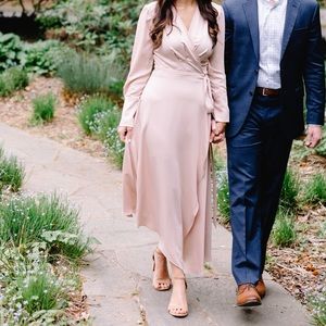 KATHRYN LONG SLEEVE WRAP DRESS